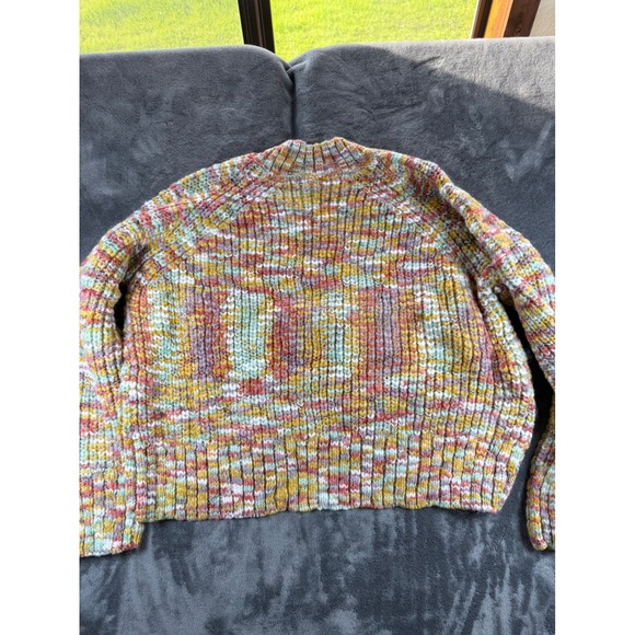 Rip Curl Colorful Striped Knit Mock Neck Sweater Size Large - Picture 8 of 9